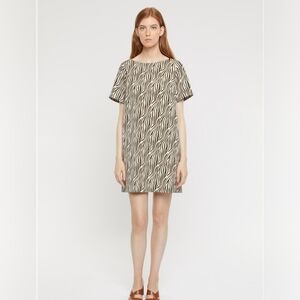 Paule Ka Paris Zebra-print Jacquard Mini Dress Size 46 / 14